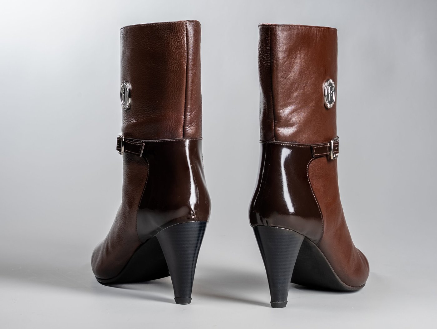 The Cleopatra, back view and 2.5 inch pencil heel