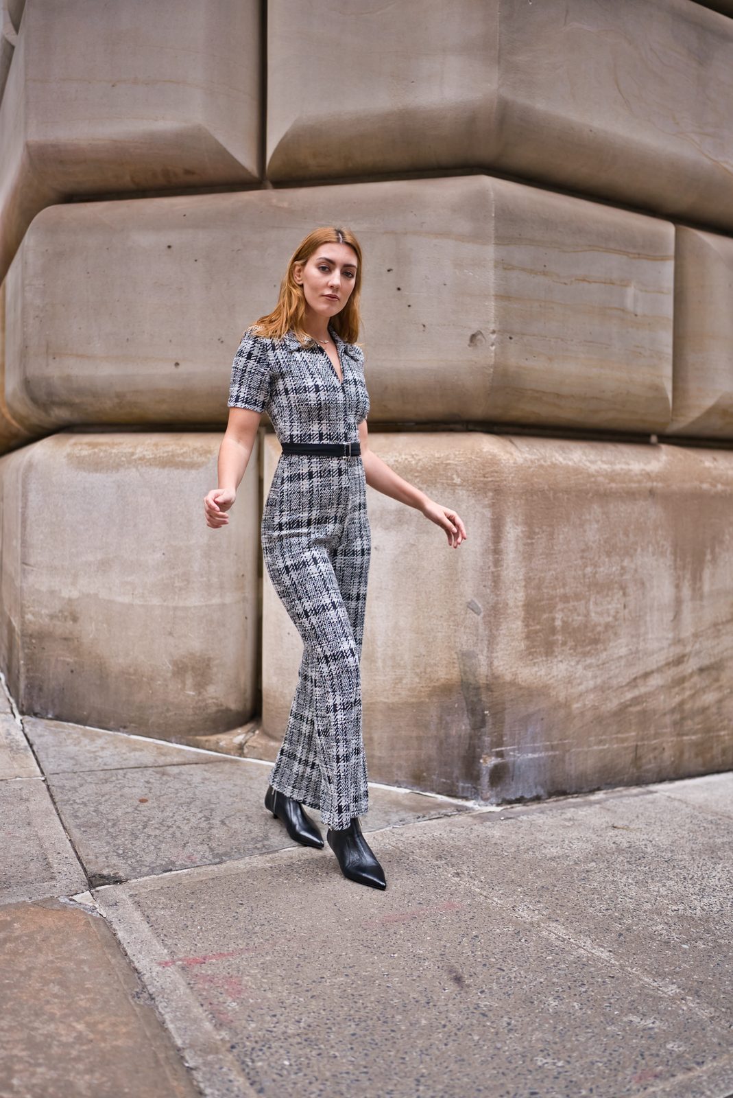 The Grace worn on the model, black, standing