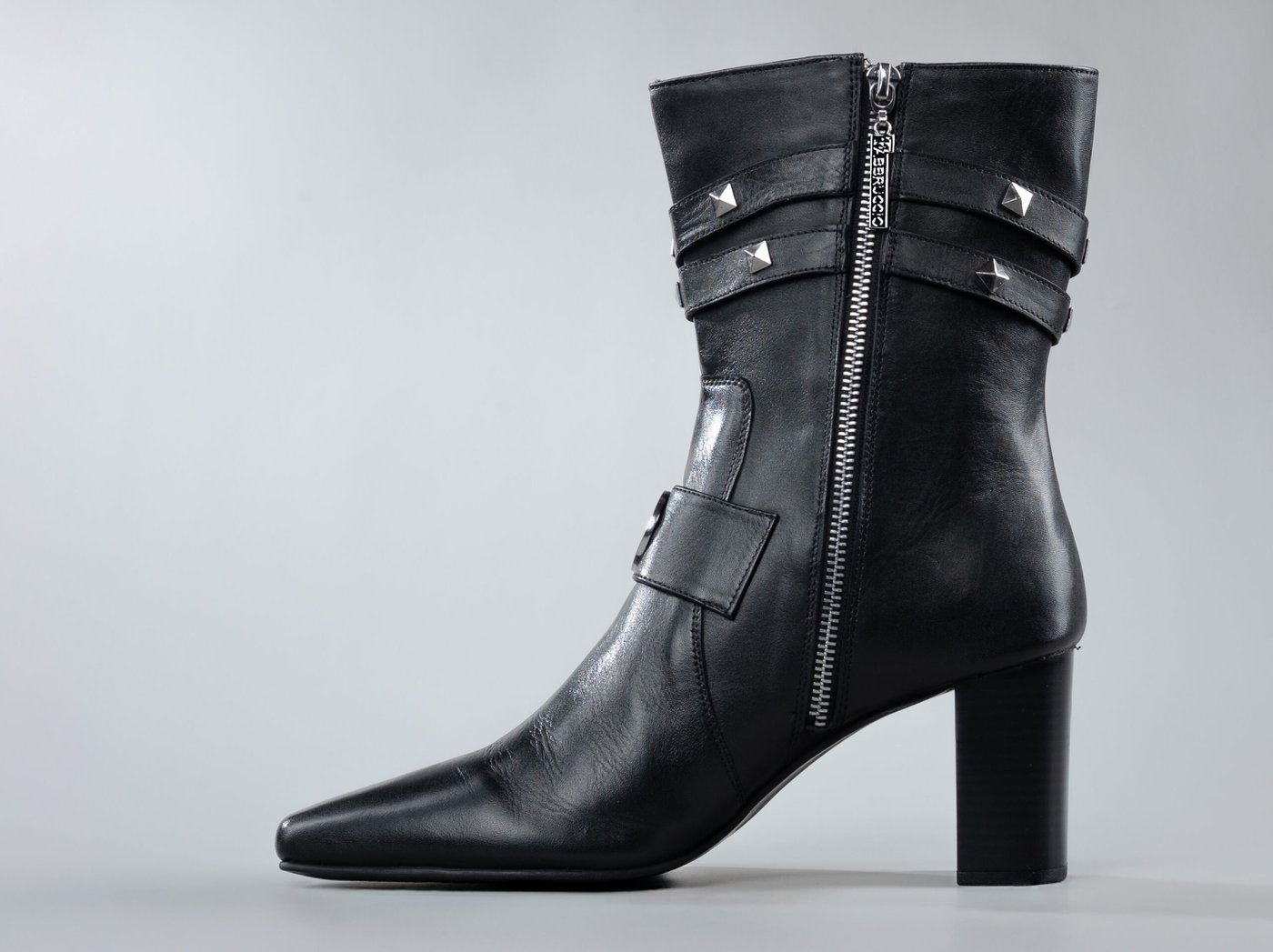 The Paris, inside side zip and 3 inch block heel