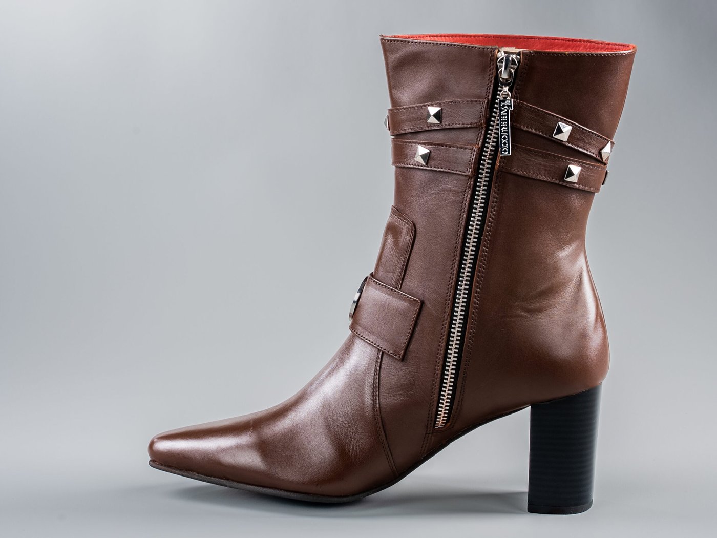 The Paris, inside side zip and 3 inch block heel